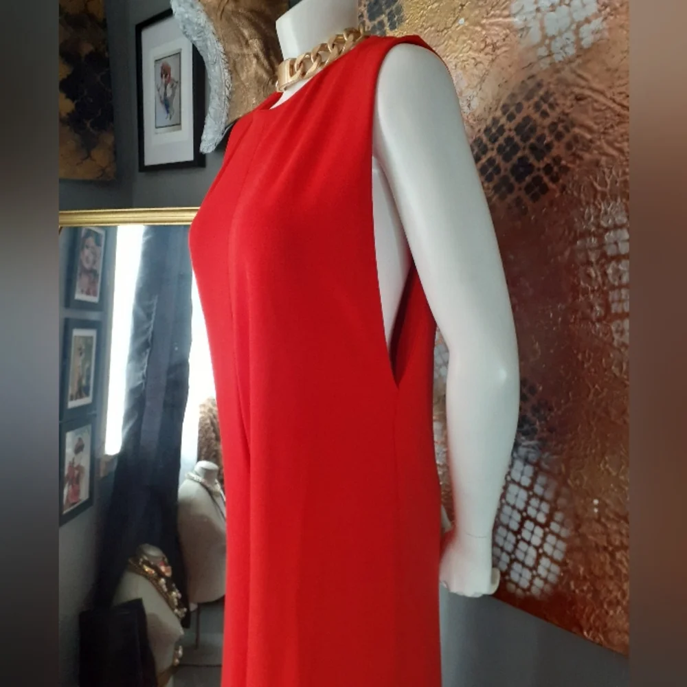 Zara Red Sleeveless Jumpsuit - Picture 6 of 16